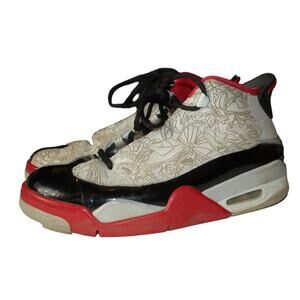 Nike Air Jordan Dub Zero Shoes Boy's Sz 6 Y US White Red Black Basketball